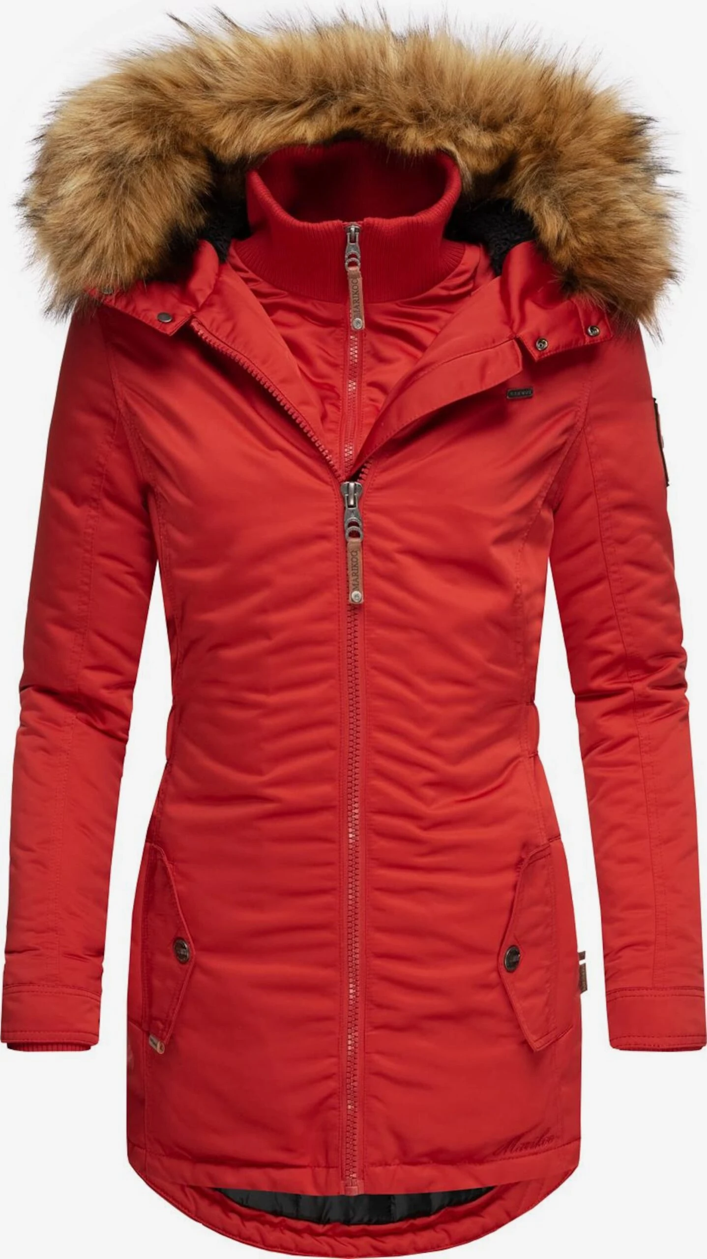Marikoo Manteaux Dhiver Manteau D’hiver Sanakoo Femme Rouge 3 Marikoo Manteaux Dhiver Manteau D’hiver Sanakoo Femme Rouge