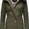 Marikoo Manteaux Courts Manteau D’hiver Femme Olive -Marikoo 0217f9ee956130001028083aebb4e04c