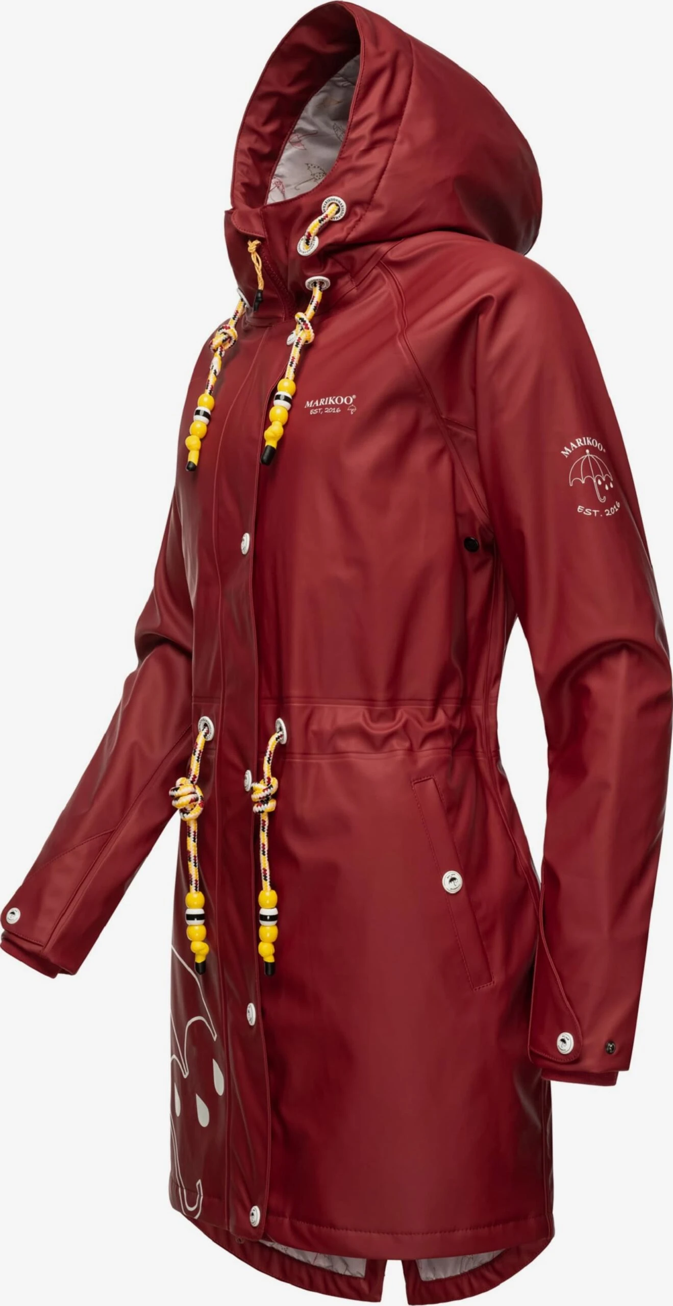 Marikoo Manteaux De Pluie Manteau Fonctionnel Femme Rouge 4 Marikoo Manteaux De Pluie Manteau Fonctionnel Femme Rouge – Image 2