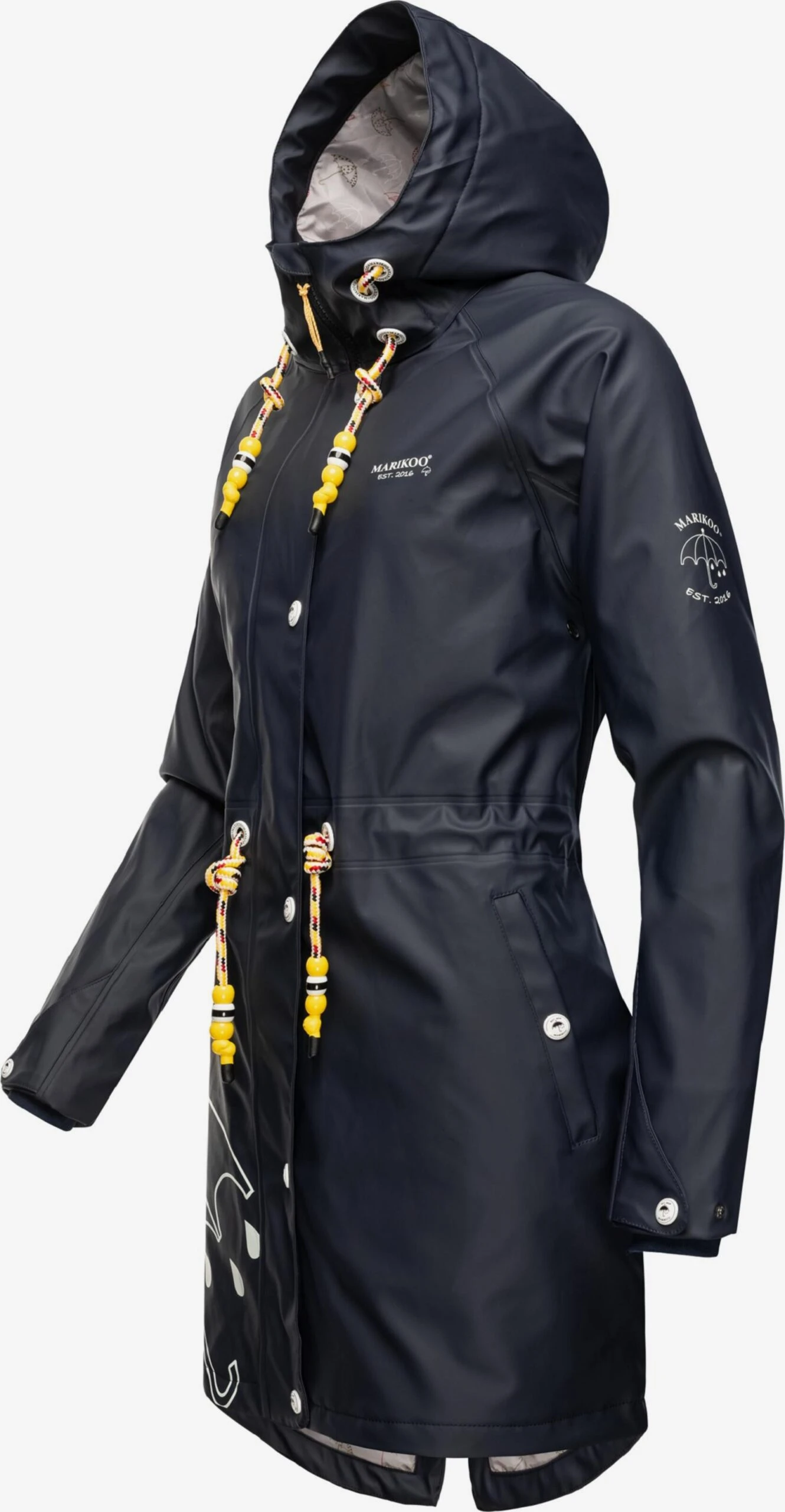 Marikoo Manteaux De Pluie Manteau Fonctionnel Femme Bleu Marine 4 Marikoo Manteaux De Pluie Manteau Fonctionnel Femme Bleu Marine – Image 2