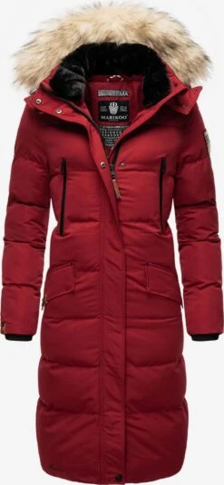 Marikoo Manteaux Dhiver Manteau D’hiver Schneesternchen Femme Rouge Sang