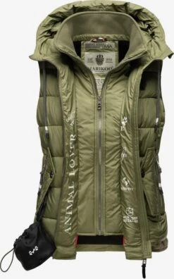 Marikoo Vestes Sans Manches Gilet Taisaa Femme Kaki -Marikoo 056ae9c4c2a37e4a2c12c9492ca0c8b7