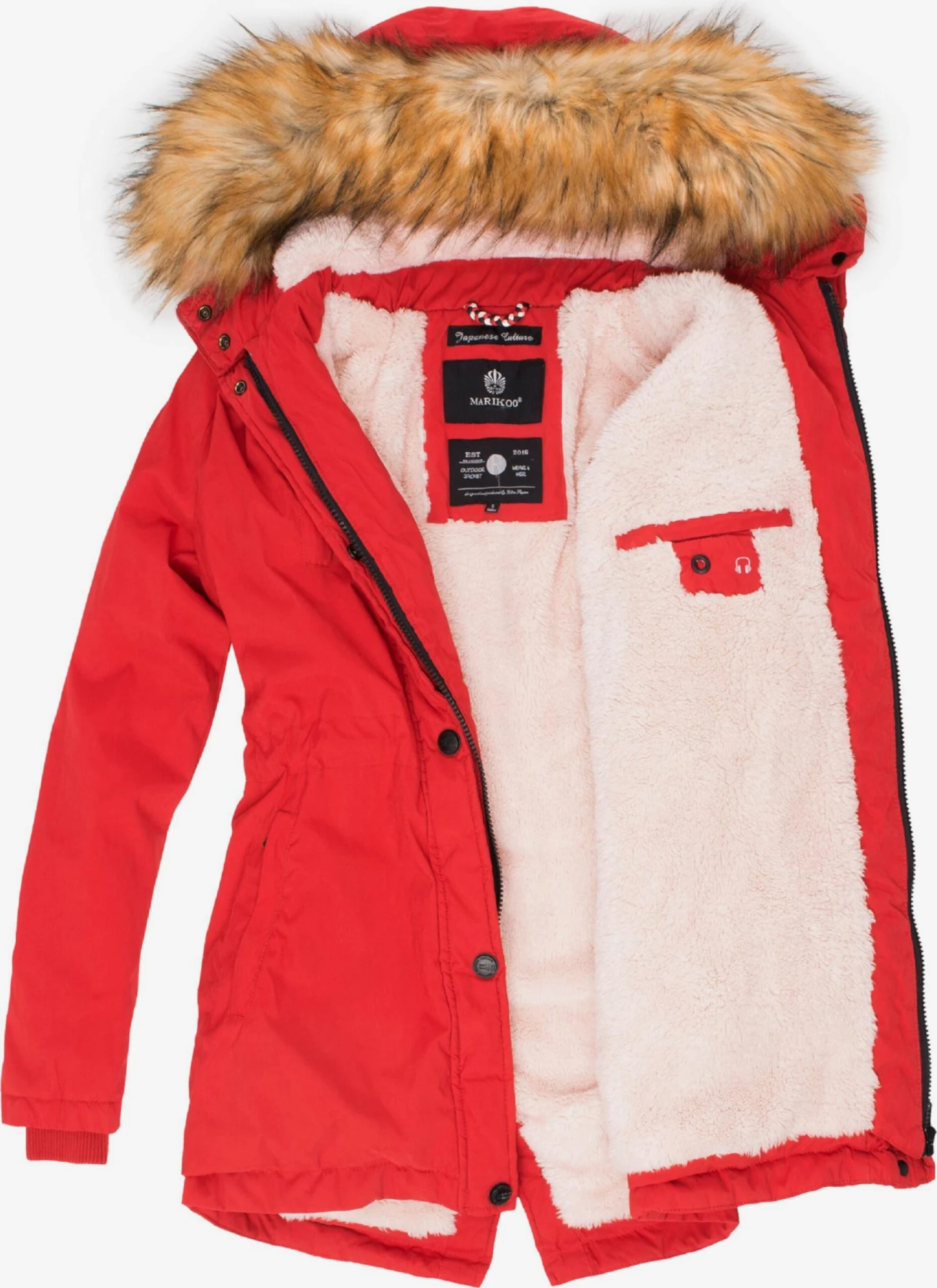 Marikoo Parkas Parka D’hiver Akira Femme Rouge 6 Marikoo Parkas Parka D’hiver Akira Femme Rouge – Image 4