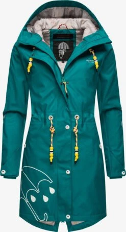 Marikoo Manteaux De Pluie Manteau Fonctionnel Femme Vert Foncé -Marikoo 10a3c09639adf7d170ee253cf918923e