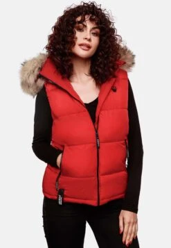 Marikoo Vestes Sans Manches Gilet Eisflöckchen Femme Rouge -Marikoo 1c3be9c6444438f7c6727c512e9da236