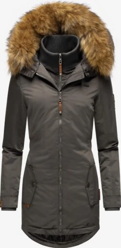 Marikoo Manteaux Dhiver Manteau D’hiver Sanakoo Femme Gris Foncé