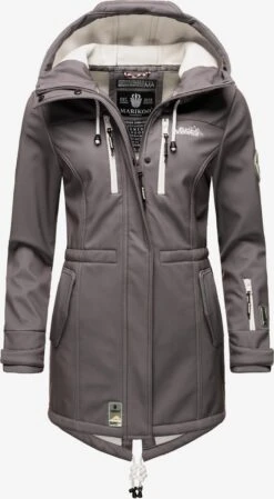 Marikoo Manteaux De Pluie Manteau Fonctionnel Zimtzicke Femme Gris