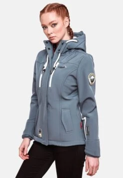 Marikoo Vestes De Mi-saison Veste Mi-saison Kleinezicke Femme Bleu-gris -Marikoo 204f28cff0882dbab4485fe4f2735fd8