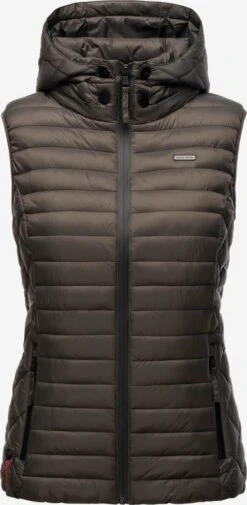 Marikoo Vestes Sans Manches Gilet Hasenpfote Femme Anthracite