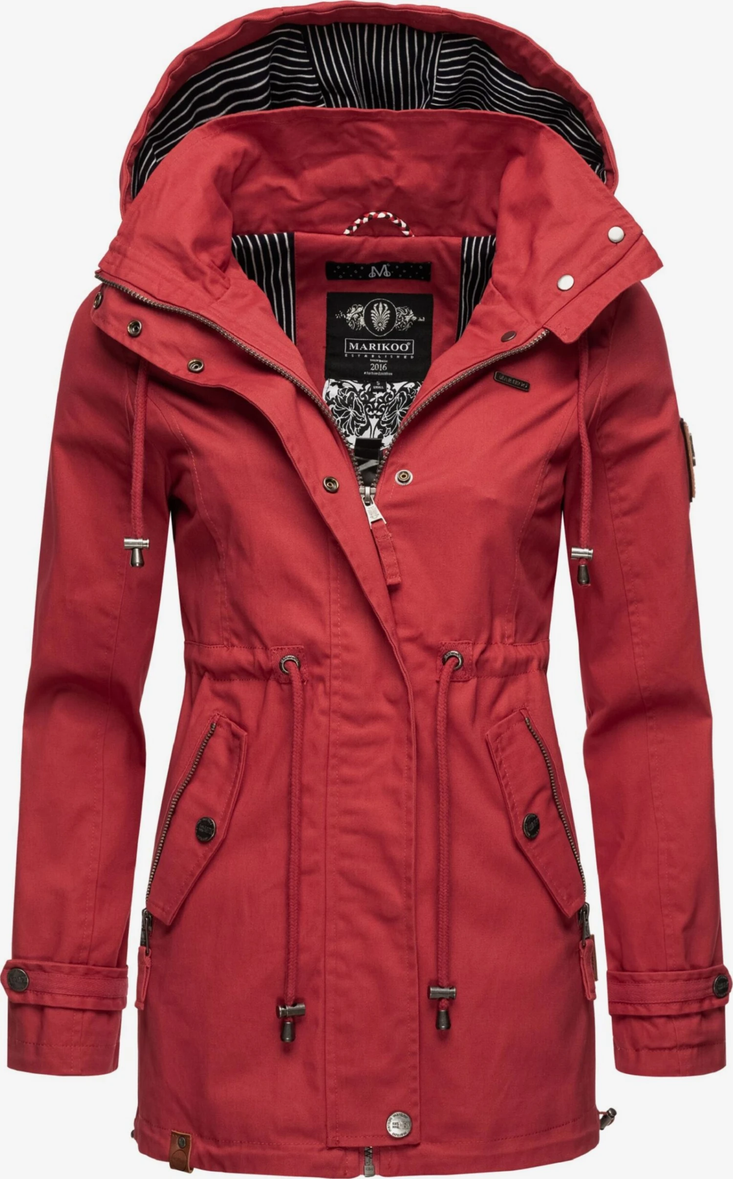 Marikoo Parkas Parka Mi-saison Nyokoo Femme Rouge 3 Marikoo Parkas Parka Mi-saison Nyokoo Femme Rouge