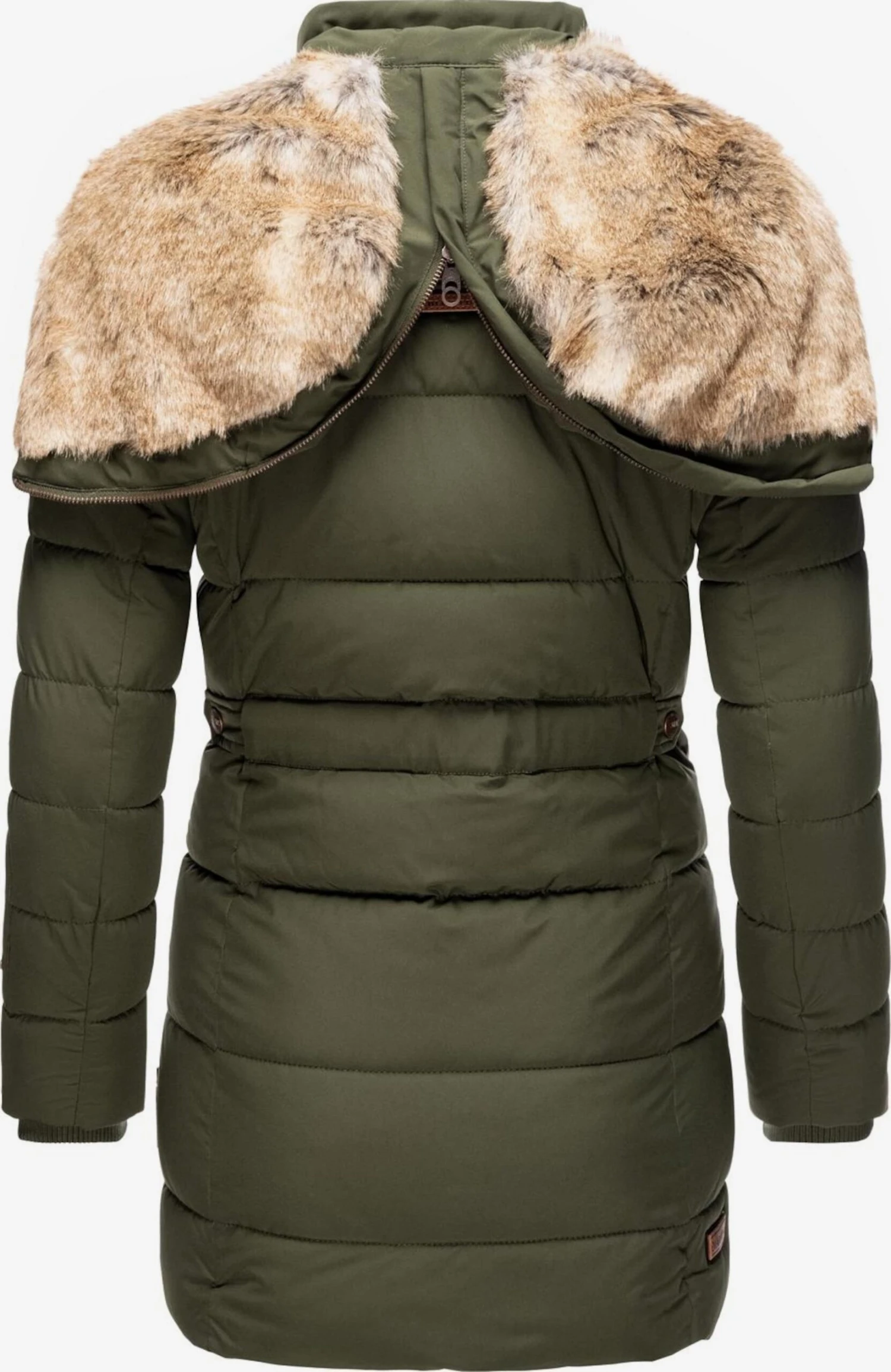 Marikoo Manteaux Courts Manteau D’hiver Femme Olive 5 Marikoo Manteaux Courts Manteau D’hiver Femme Olive – Image 3