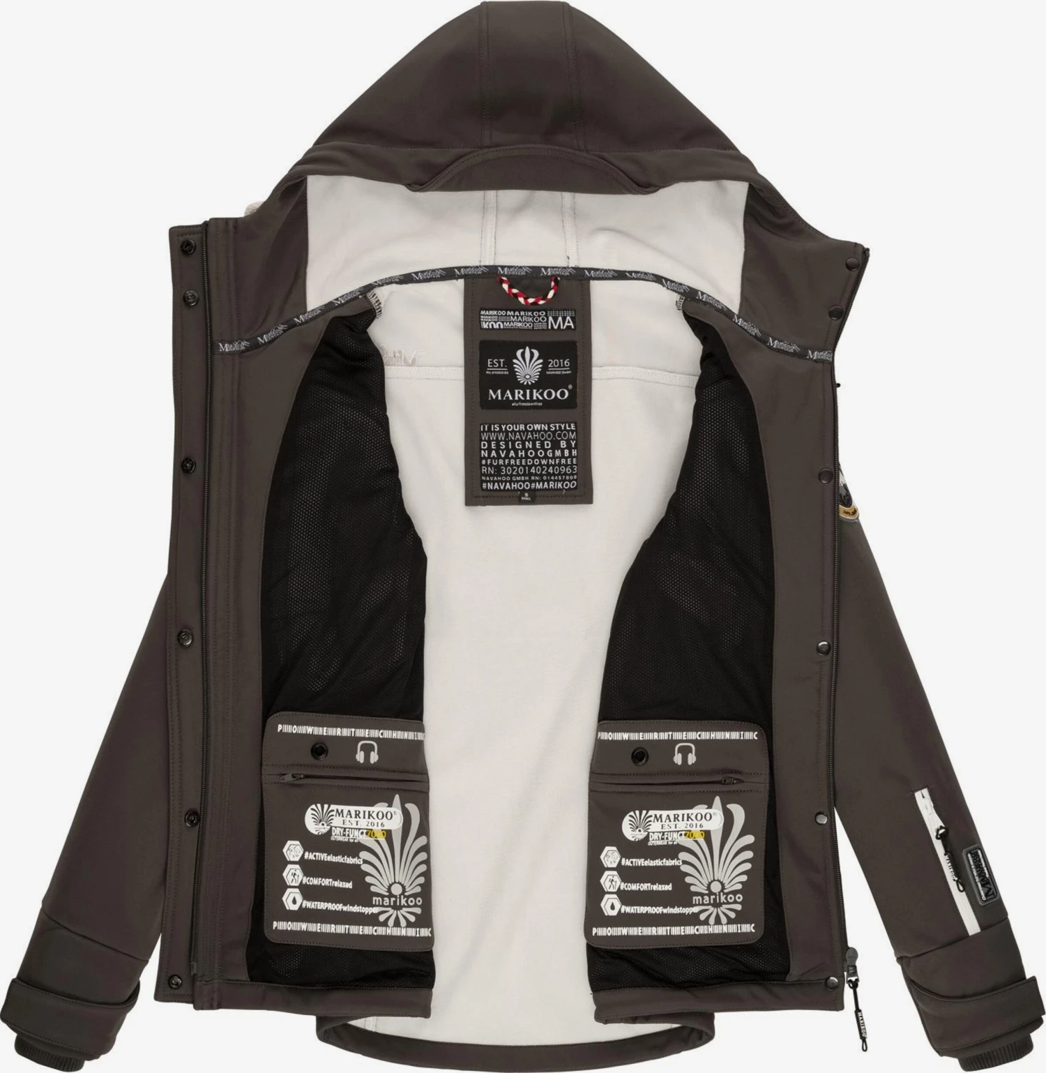 Marikoo Vestes De Mi-saison Veste Mi-saison Kleine Zicke Femme Anthracite 7 Marikoo Vestes De Mi-saison Veste Mi-saison Kleine Zicke Femme Anthracite – Image 5