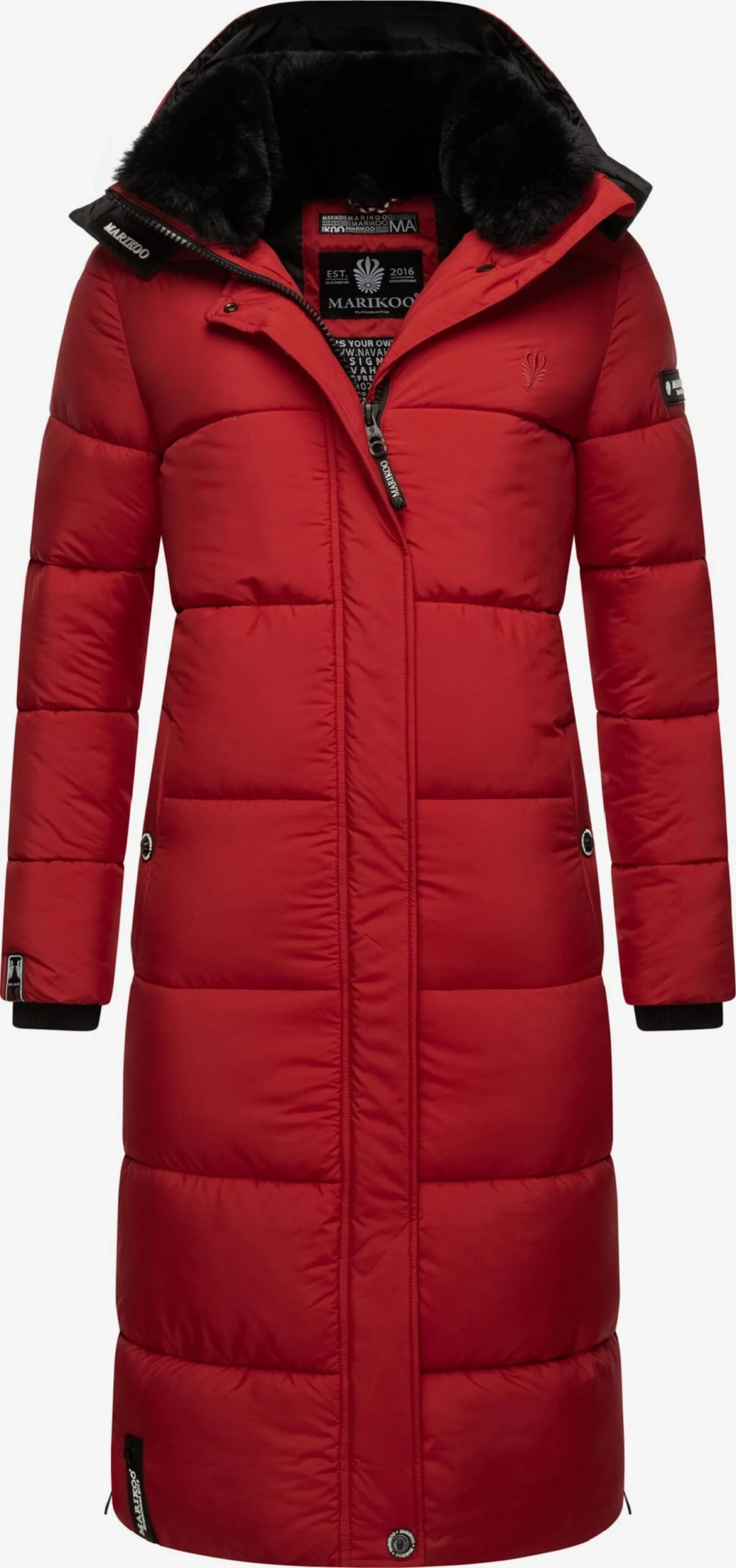Marikoo Manteaux Dhiver Manteau D’hiver Femme Rouge Rubis 3 Marikoo Manteaux Dhiver Manteau D’hiver Femme Rouge Rubis