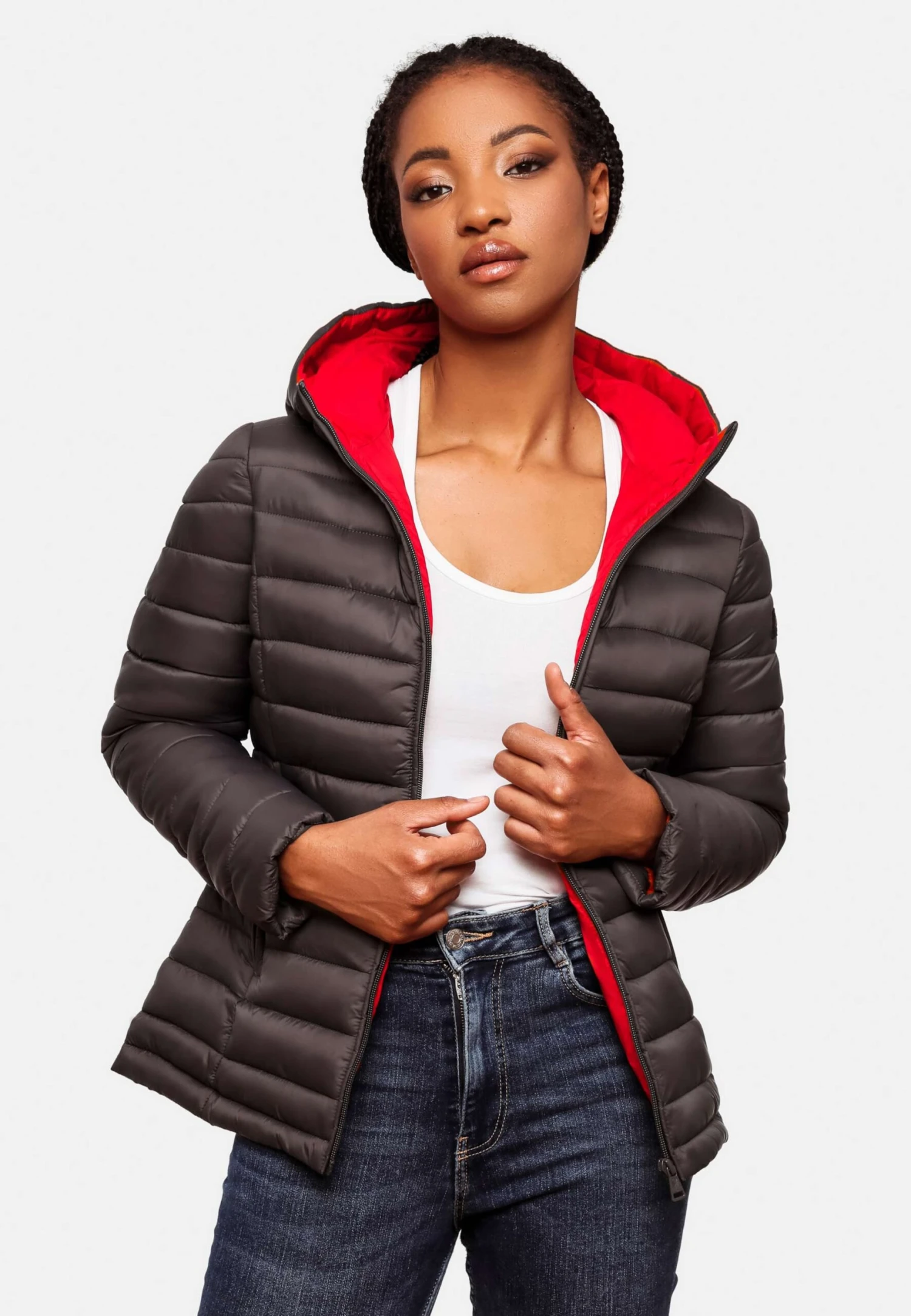 Marikoo Vestes De Mi-saison Veste Mi-saison Asraa Femme Anthracite 9 Marikoo Vestes De Mi-saison Veste Mi-saison Asraa Femme Anthracite – Image 7