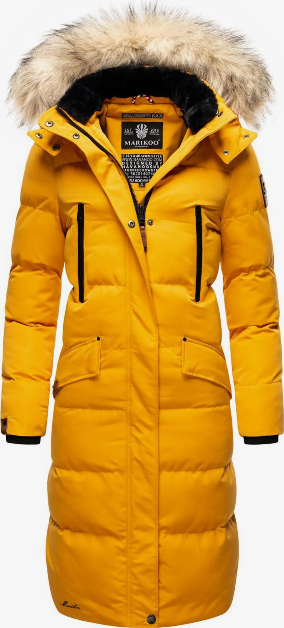 Marikoo Manteaux Dhiver Manteau D’hiver Schneesternchen Femme Jaune 3 Marikoo Manteaux Dhiver Manteau D’hiver Schneesternchen Femme Jaune