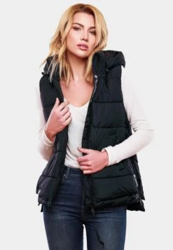 Marikoo Vestes Sans Manches Gilet Zarinaa Femme Bleu Marine -Marikoo 3371f9a933ee4eea4d7c2377340551b0