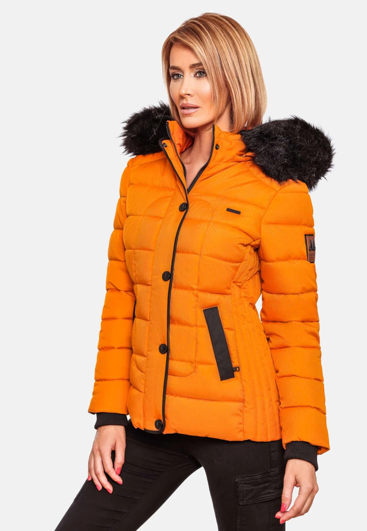 Marikoo Vestes Dhiver Veste D’hiver Unique Femme Orange 6 Marikoo Vestes Dhiver Veste D’hiver Unique Femme Orange – Image 4