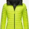 Marikoo Vestes De Mi-saison Veste Mi-saison Asraa Femme Vert Fluo -Marikoo 374def515d5fac3d54401c68d48dc0f4