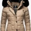 Marikoo Vestes Dhiver Veste D’hiver Qesra Femme Noisette -Marikoo 3a3bad5ddf77cedb0c6ae98fe49e4b36