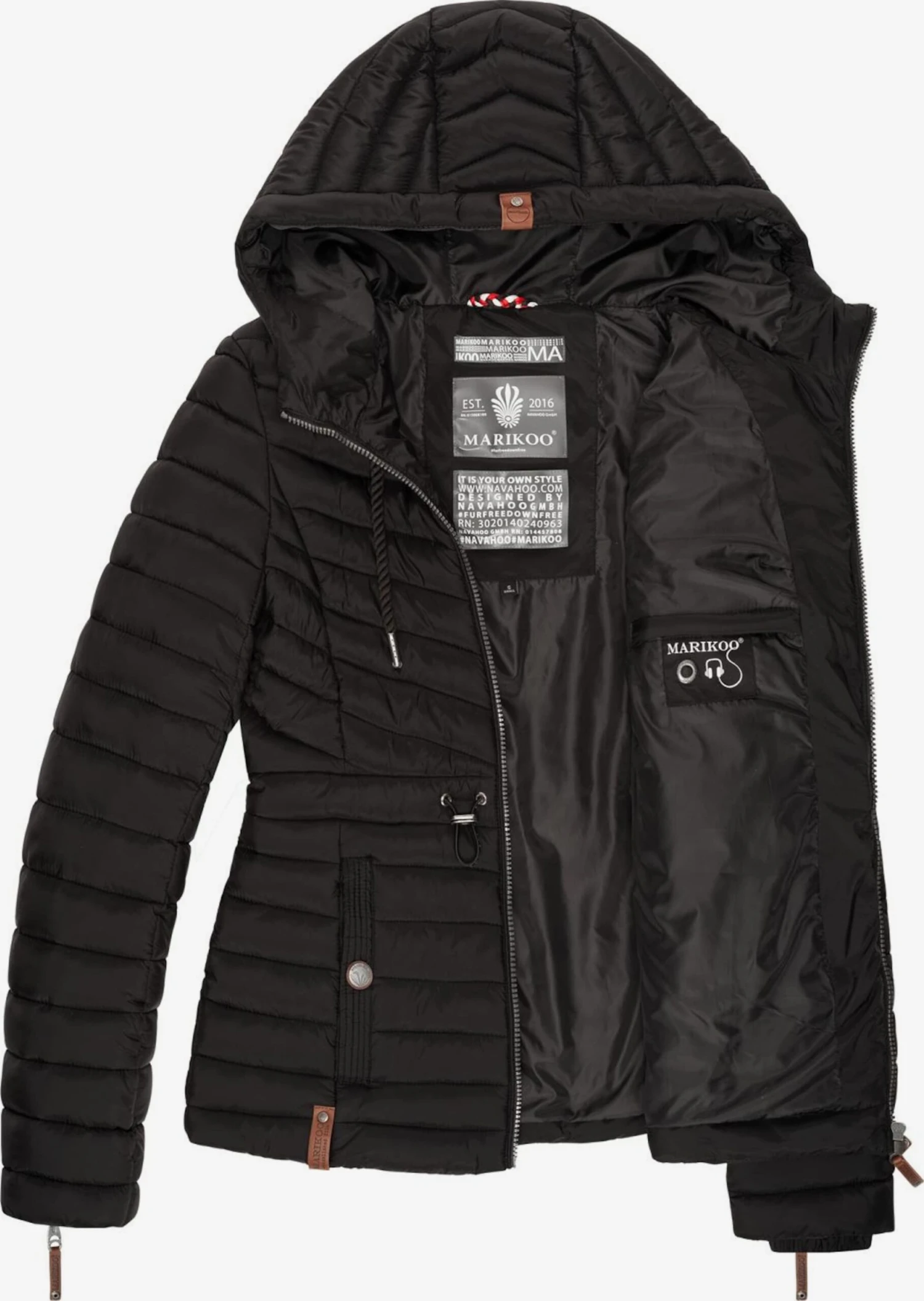 Marikoo Vestes De Mi-saison Veste Mi-saison Aniyaa Femme Noir 4 Marikoo Vestes De Mi-saison Veste Mi-saison Aniyaa Femme Noir – Image 2