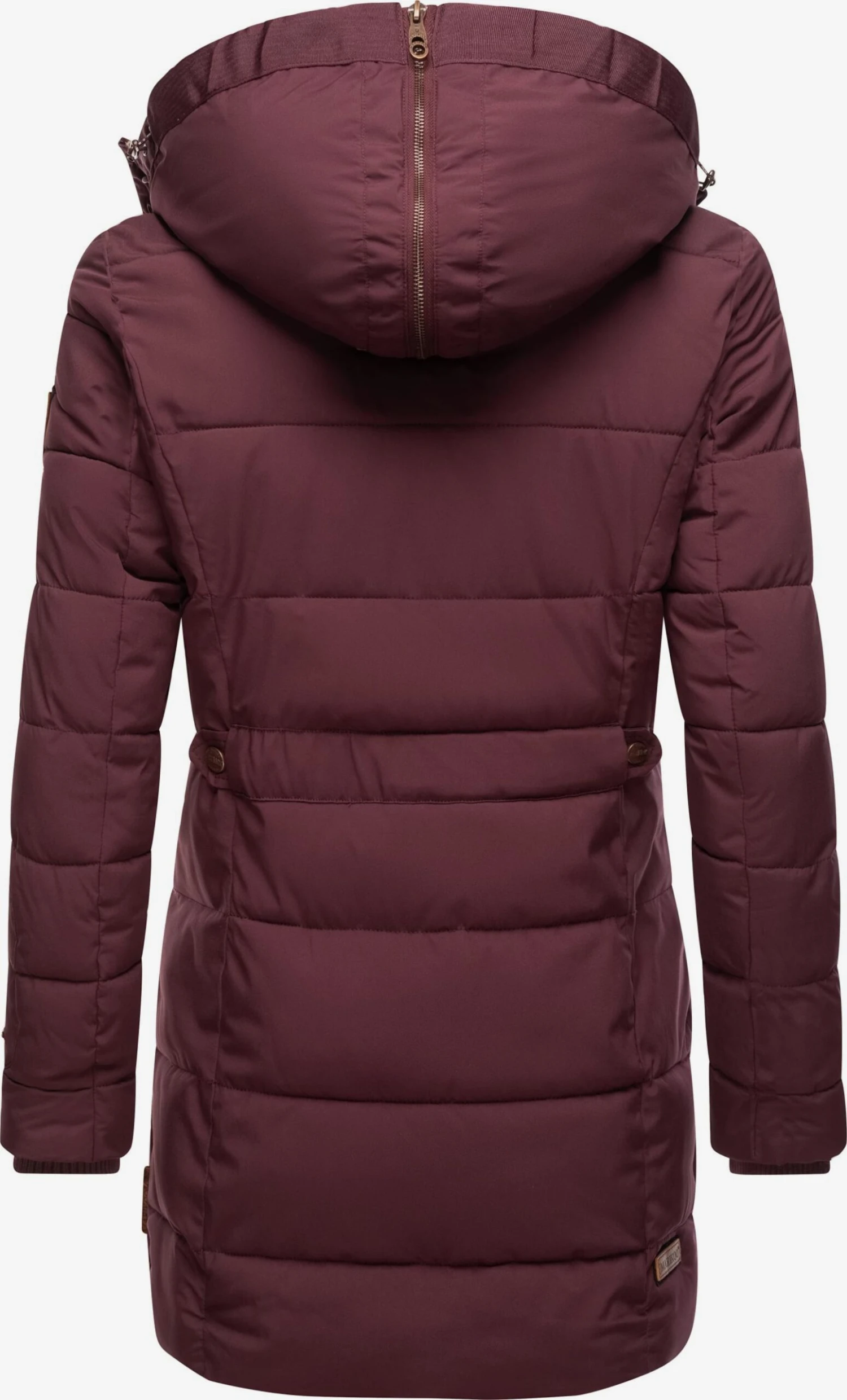 Marikoo Manteaux Courts Manteau D’hiver Femme Bordeaux 6 Marikoo Manteaux Courts Manteau D’hiver Femme Bordeaux – Image 4
