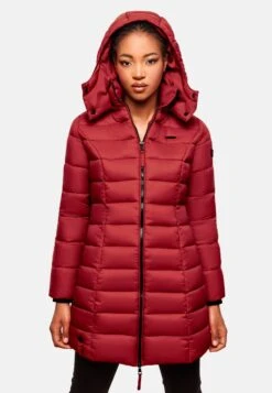 Marikoo Manteaux Courts Manteau D’hiver Abendsternchen Femme Rouge Sang -Marikoo 3fda223af17232d411b02c2c431e4dae