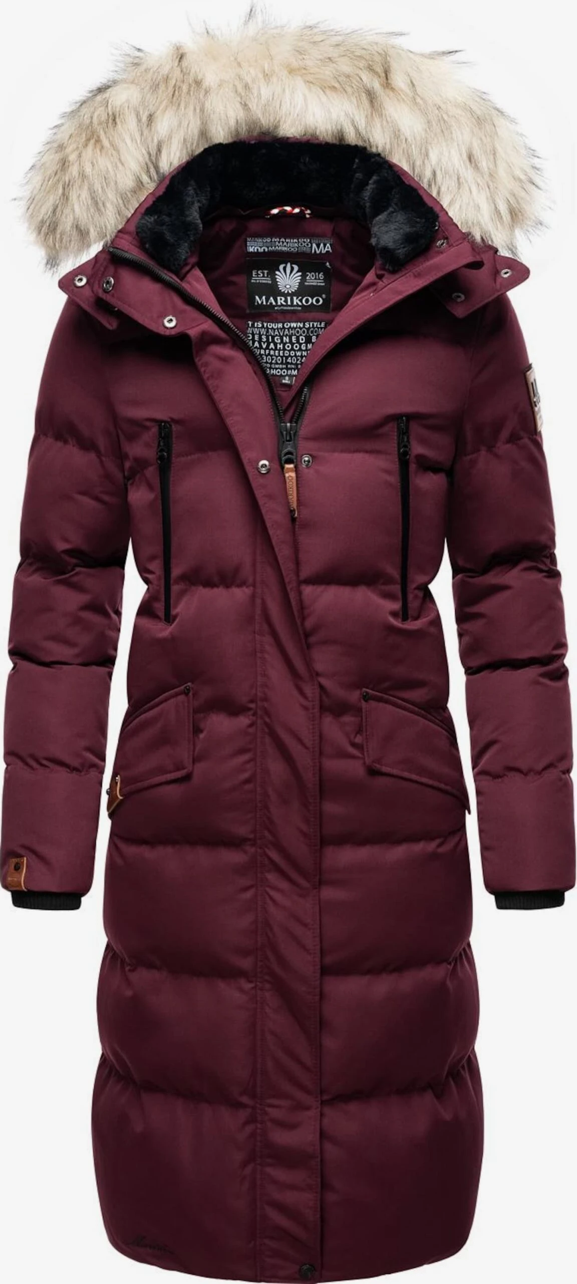 Marikoo Manteaux Dhiver Manteau D’hiver Schneesternchen Femme Bordeaux 3 Marikoo Manteaux Dhiver Manteau D’hiver Schneesternchen Femme Bordeaux