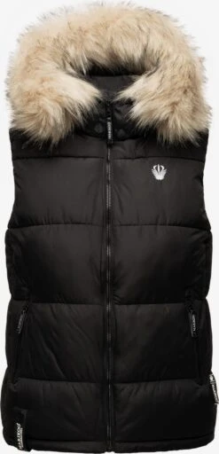 Marikoo Vestes Sans Manches Gilet Eisflöckchen Femme Noir -Marikoo 46f6ab0f567c6a9aa23ea5593ffb114e