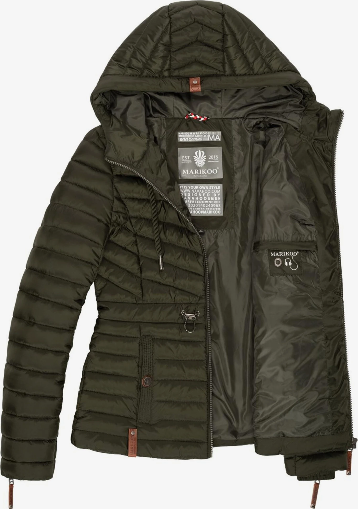 Marikoo Vestes De Mi-saison Veste Mi-saison Aniyaa Femme Olive 7 Marikoo Vestes De Mi-saison Veste Mi-saison Aniyaa Femme Olive – Image 5