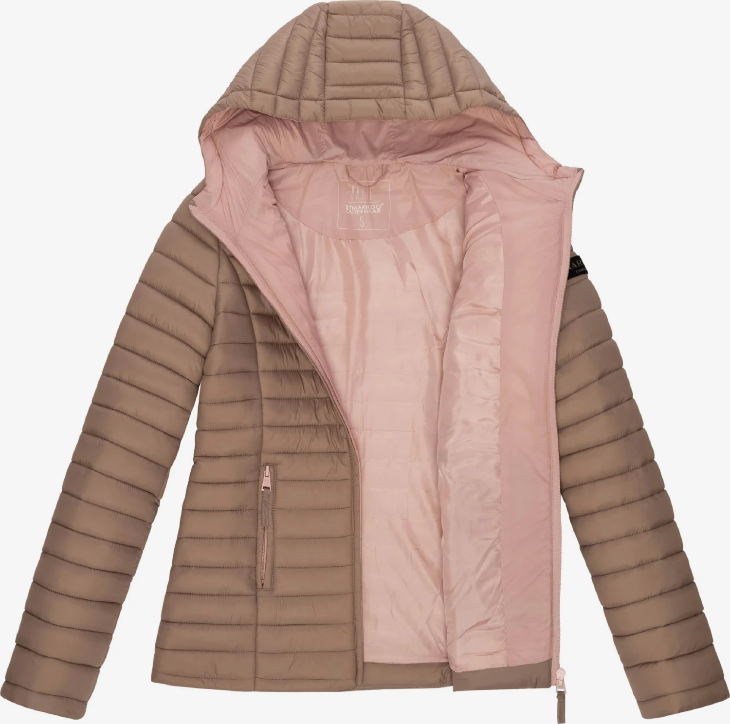 Marikoo Vestes De Mi-saison Veste Mi-saison Asraa Femme Marron 6 Marikoo Vestes De Mi-saison Veste Mi-saison Asraa Femme Marron – Image 4