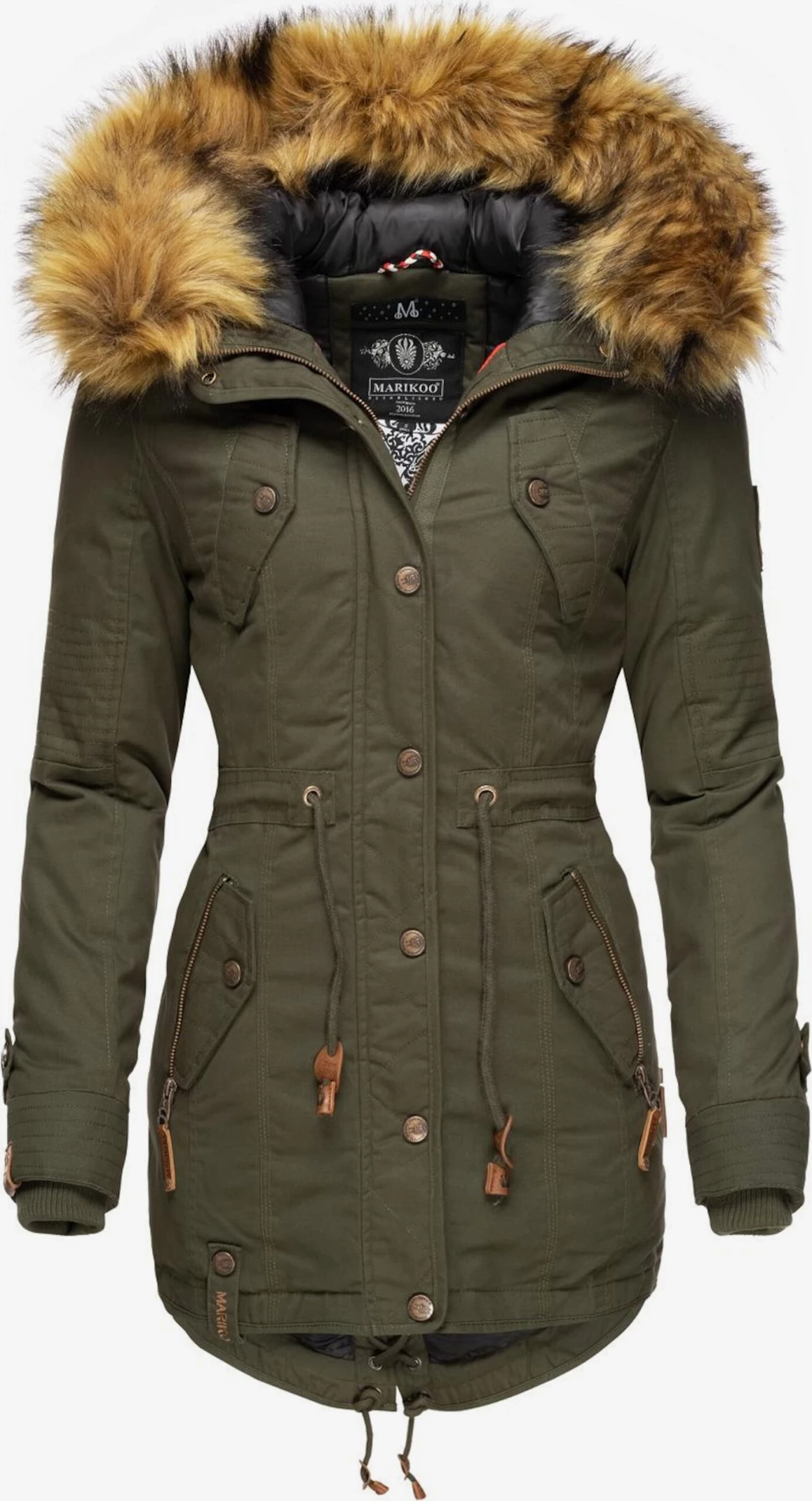 Marikoo Parkas Parka D’hiver Femme Kaki 3 Marikoo Parkas Parka D’hiver Femme Kaki