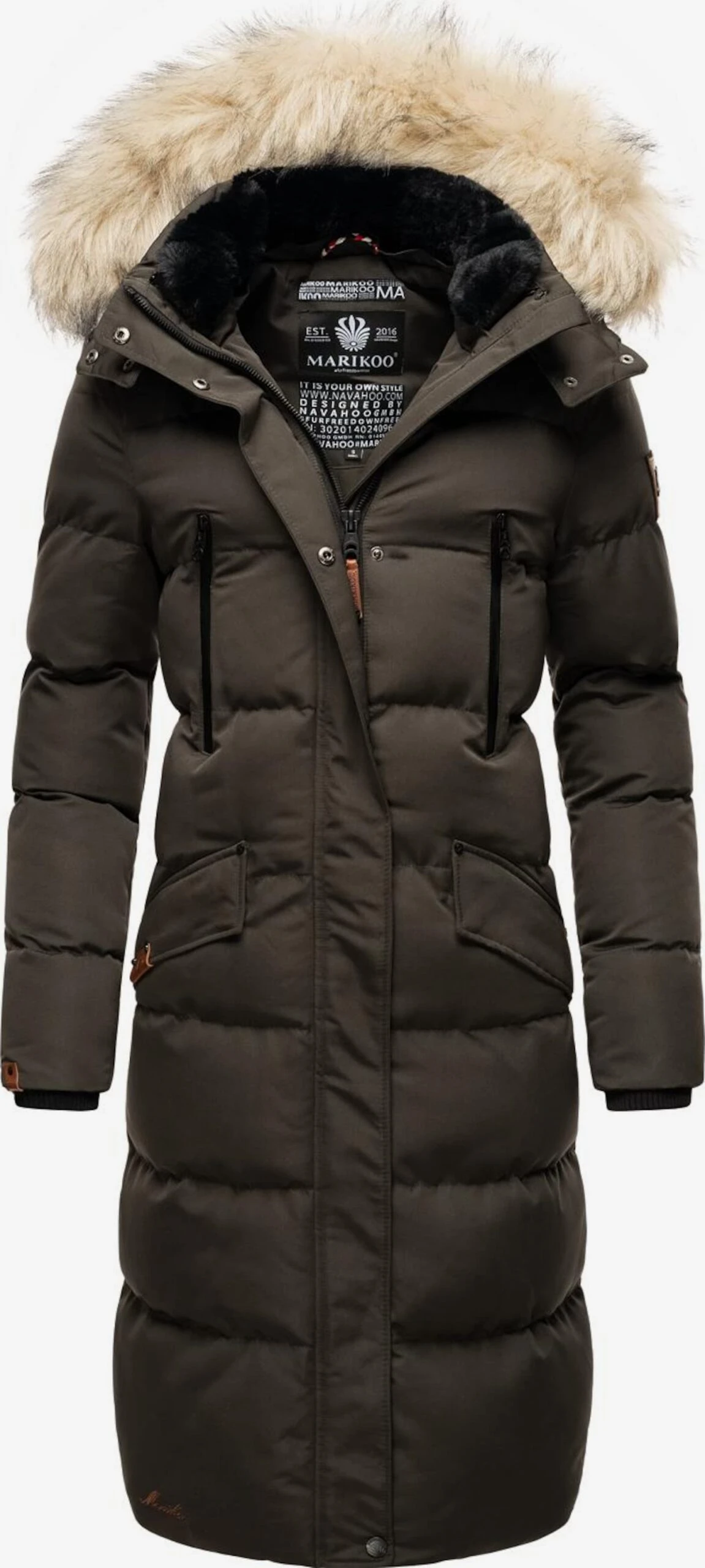 Marikoo Manteaux Dhiver Manteau D’hiver Schneesternchen Femme Anthracite 3 Marikoo Manteaux Dhiver Manteau D’hiver Schneesternchen Femme Anthracite