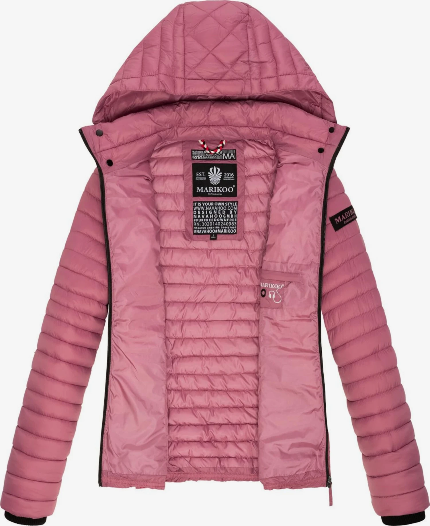 Marikoo Vestes De Mi-saison Veste Mi-saison Samtpfote Femme Rose 5 Marikoo Vestes De Mi-saison Veste Mi-saison Samtpfote Femme Rose – Image 3