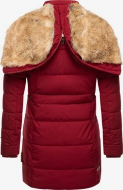 Marikoo Manteaux Courts Manteau D’hiver Femme Rouge Sang -Marikoo 4d621d5f5c718c765a3de748e0cd751c