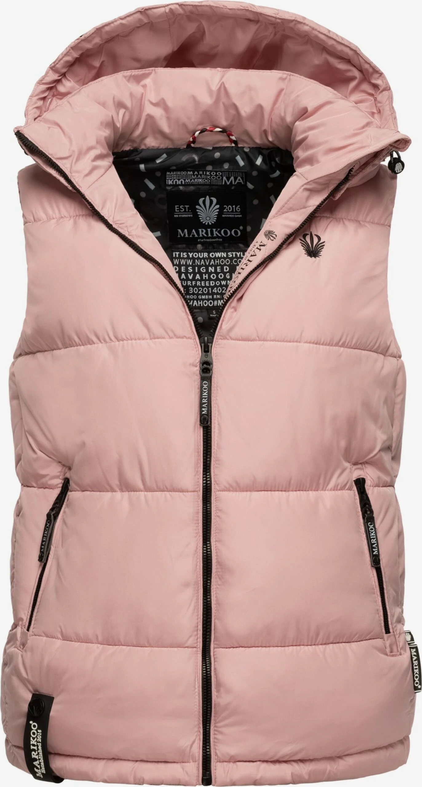 Marikoo Vestes Sans Manches Gilet Eisflöckchen Femme Rose 5 Marikoo Vestes Sans Manches Gilet Eisflöckchen Femme Rose – Image 3