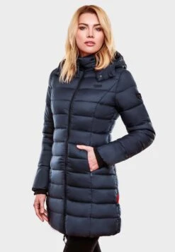 Marikoo Manteaux Courts Manteau D’hiver Abendsternchen Femme Bleu Nuit -Marikoo 514f34609b53ca50a5c5354ba8f72678