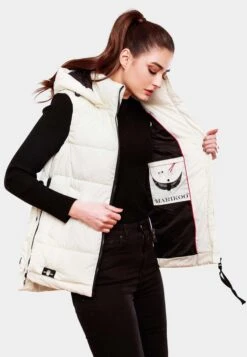 Marikoo Vestes Sans Manches Gilet Zarinaa Femme Blanc Cassé 17 Marikoo Vestes Sans Manches Gilet Zarinaa Femme Blanc Cassé -Marikoo 5496a59e3ba96573557b806fecef69f9
