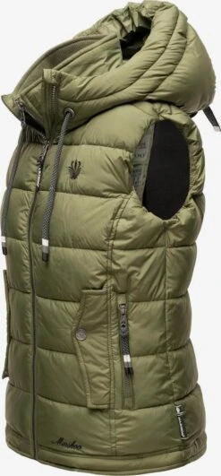 Marikoo Vestes Sans Manches Gilet Taisaa Femme Kaki -Marikoo 54d7d6c39dcec8334e0bcc942b897663