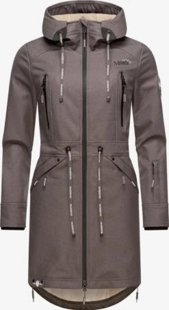 Marikoo Parkas Parka Mi-saison Femme Gris Foncé