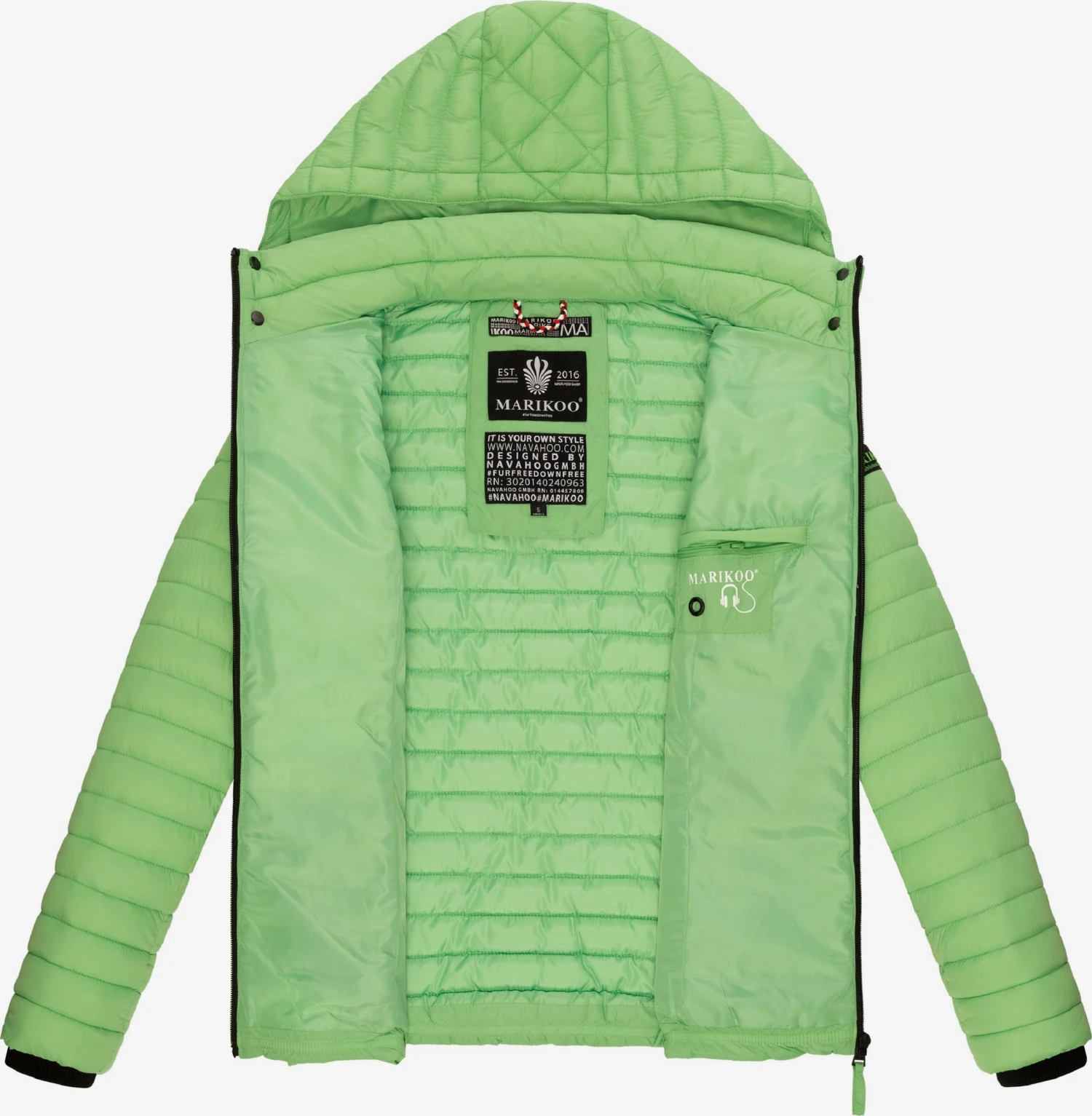 Marikoo Vestes De Mi-saison Veste Mi-saison Samtpfote Femme Vert Clair 7 Marikoo Vestes De Mi-saison Veste Mi-saison Samtpfote Femme Vert Clair – Image 5