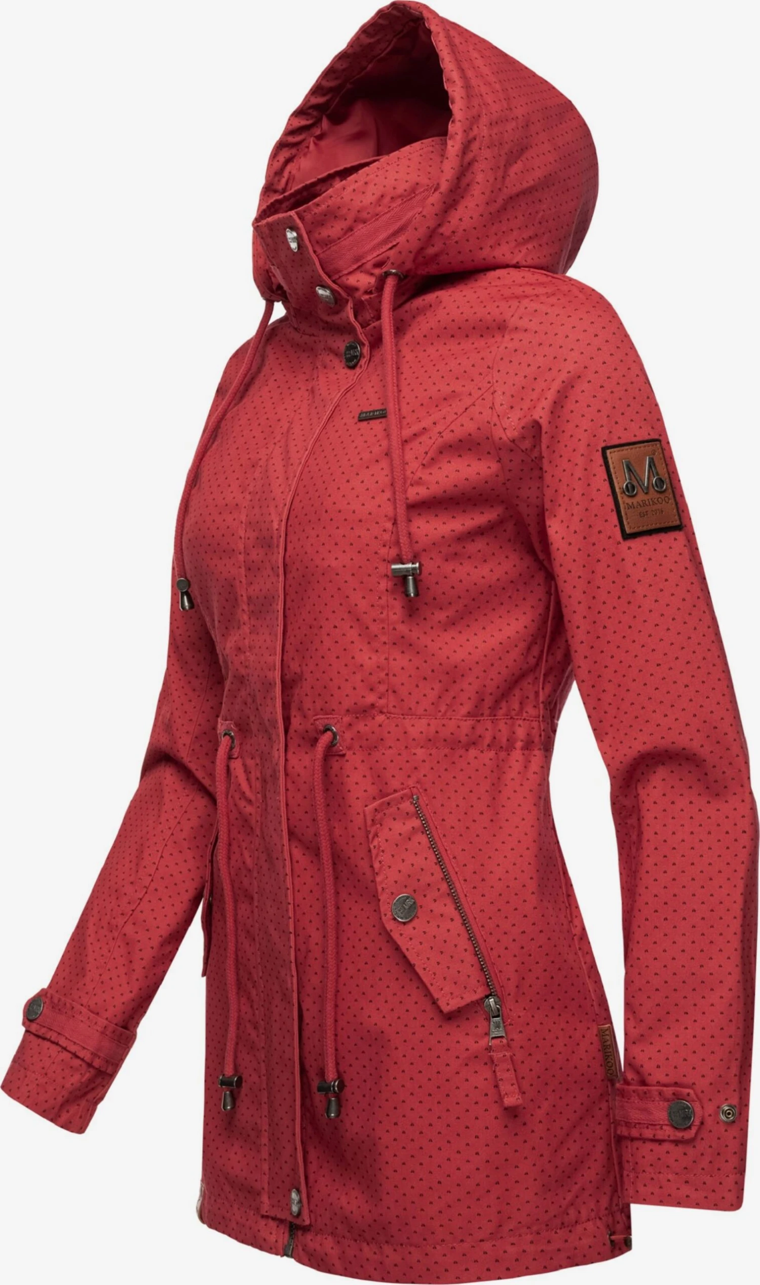 Marikoo Parkas Parka Mi-saison Nyokoo Femme Rouge / Bourgogne 4 Marikoo Parkas Parka Mi-saison Nyokoo Femme Rouge / Bourgogne – Image 2