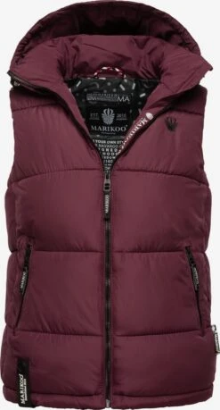Marikoo Vestes Sans Manches Gilet Eisflöckchen Femme Bordeaux -Marikoo 5df3c3fe92de1adef6f278234097eba7