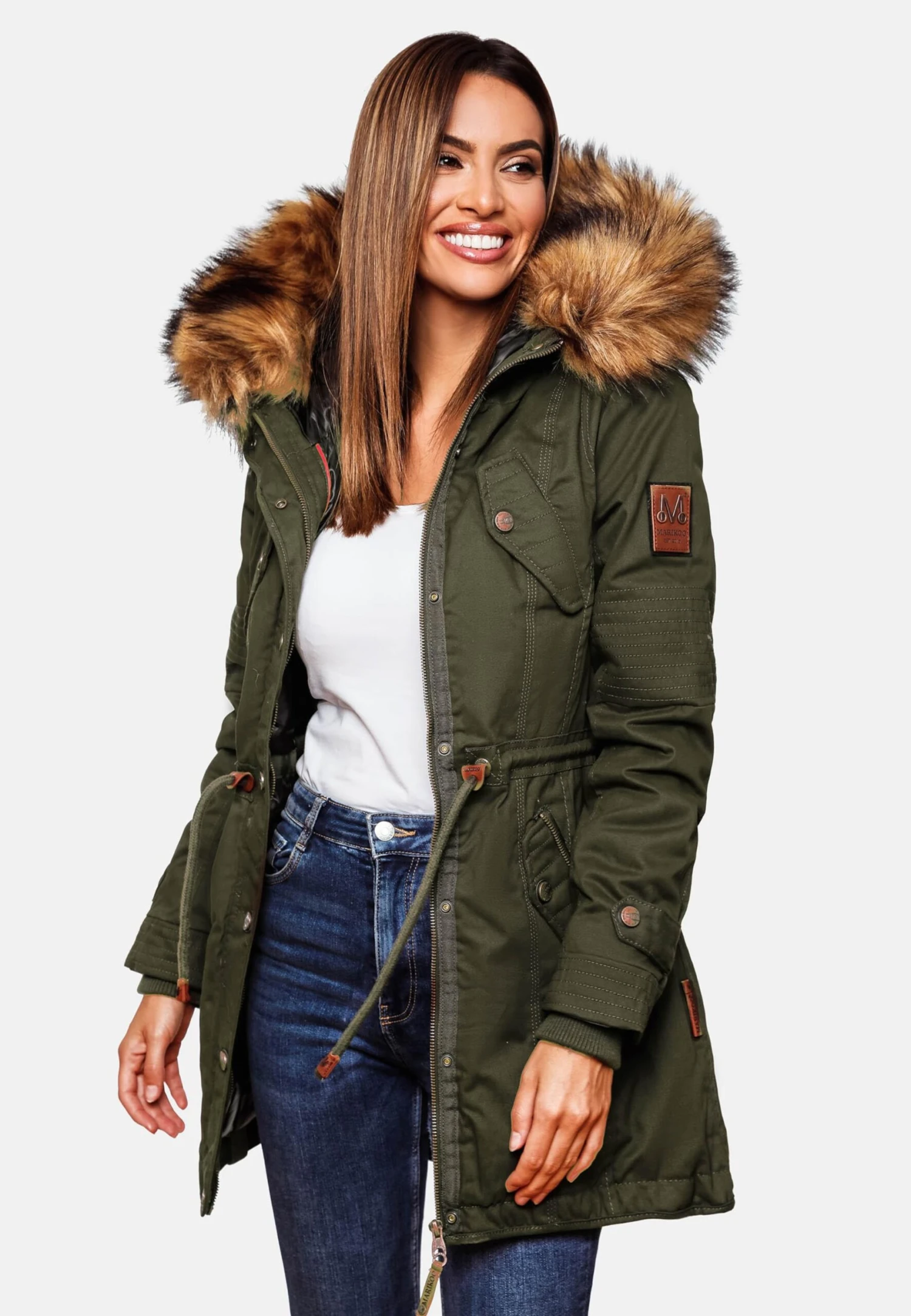 Marikoo Parkas Parka D’hiver Femme Kaki 11 Marikoo Parkas Parka D’hiver Femme Kaki – Image 9