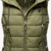 Marikoo Vestes Sans Manches Gilet Taisaa Femme Kaki -Marikoo 647762cfe17750fc9accc17890c85fe9