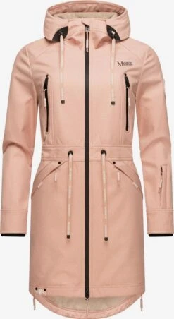 Marikoo Parkas Parka Mi-saison Femme Rose -Marikoo 680961526d2240f6efea1cef296cef63