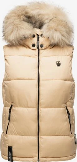 Marikoo Vestes Sans Manches Gilet Eisflöckchen Femme Beige -Marikoo 6b75c7fede7da263db9b985eb13c45a6