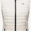 Marikoo Vestes Sans Manches Gilet Hasenpfote Femme Blanc Cassé