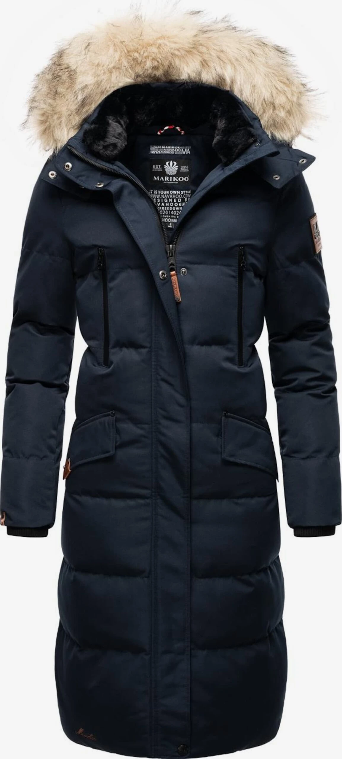 Marikoo Manteaux Dhiver Manteau D’hiver Schneesternchen Femme Bleu Marine 3 Marikoo Manteaux Dhiver Manteau D’hiver Schneesternchen Femme Bleu Marine