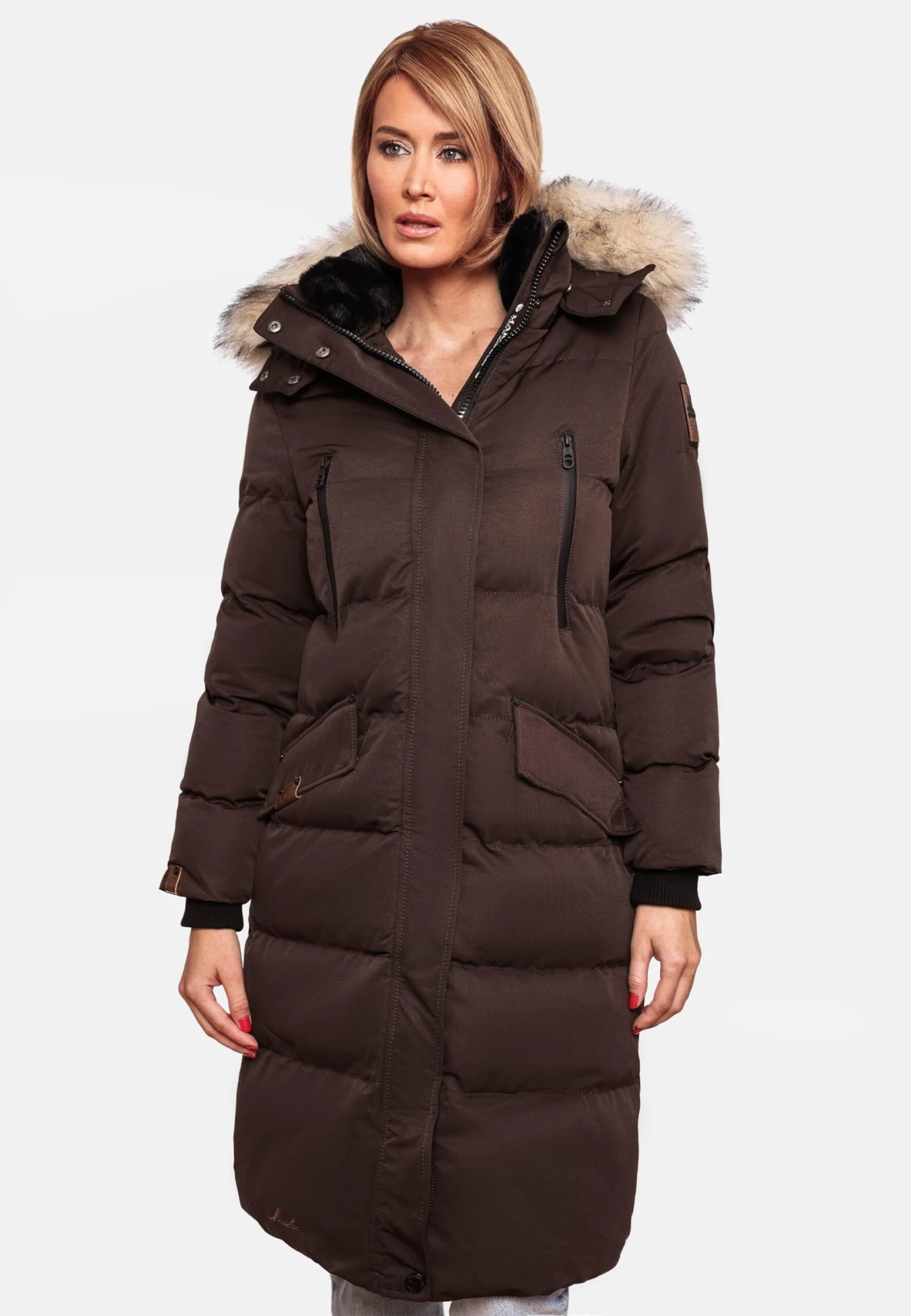 Marikoo Manteaux Dhiver Manteau D’hiver Schneesternchen Femme Marron 8 Marikoo Manteaux Dhiver Manteau D’hiver Schneesternchen Femme Marron – Image 6