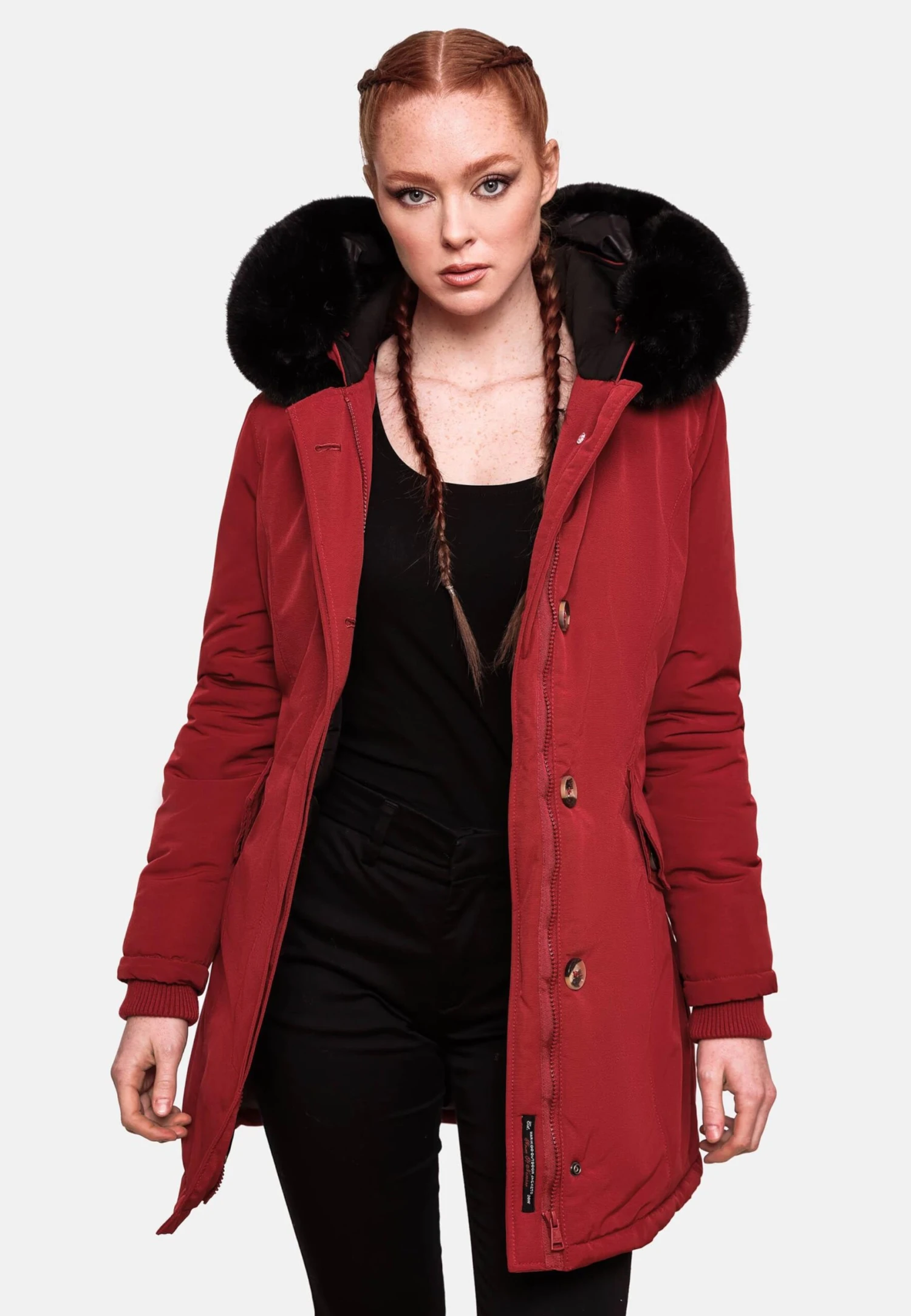 Marikoo Parkas Parka D’hiver Karmaa Femme Rouge 8 Marikoo Parkas Parka D’hiver Karmaa Femme Rouge – Image 6